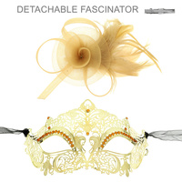 MASQUERADE MASK DETACHABLE FASCINATOR